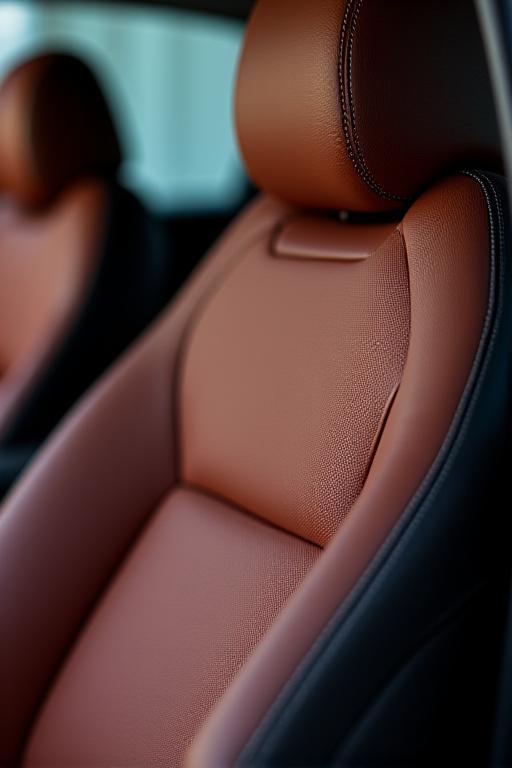Conditioned premium leather car seat